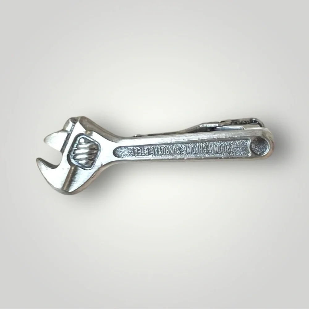 Wrench Tool Unique Christmas Gift For Him Tie Clip Bar Gift Made In Japan New - Picture 5 of 9